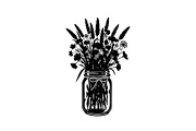 Wildflower Mason Jar SVG Bundle, an Illustration by Designs_River (Thumbnail 25 of 31)
