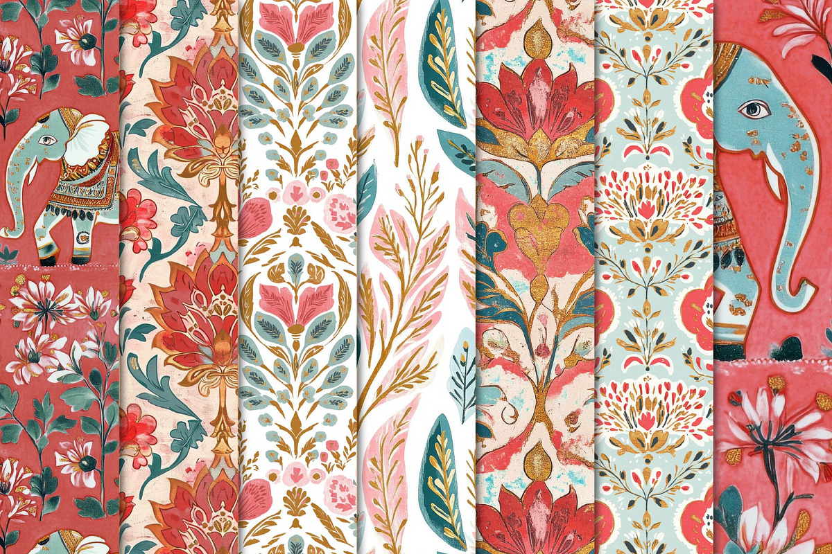Boho Indian Style Seamless Designs, a Texture Graphic by Maishop (Photo 3 of 3)