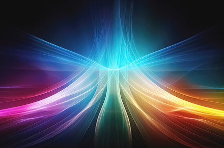 abstract background with a glowing abstract waves. Generative Ai, a Wallpaper Photo by Ales Munt