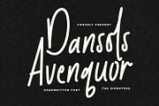 Dansols Avenquor Handwritten Font, a Handwritten Font by Maulana Creative (Thumbnail 1 of 8)
