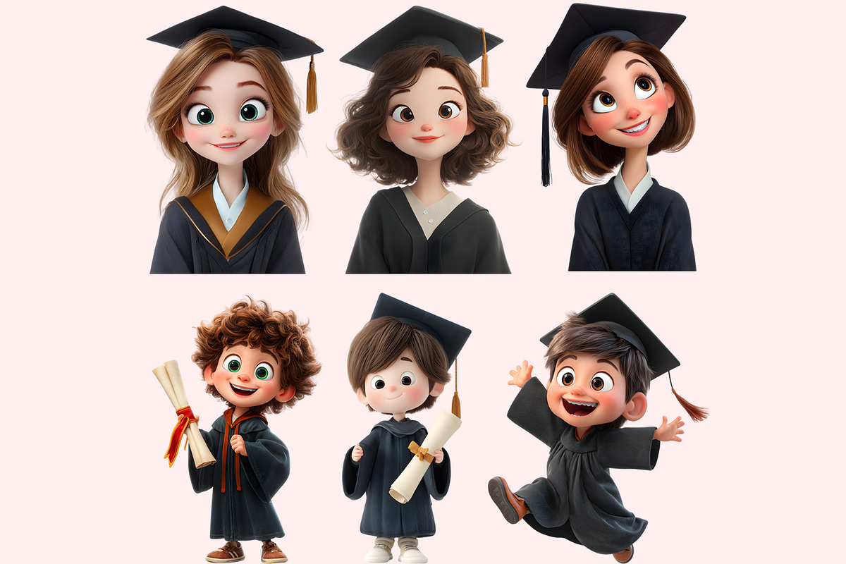 Graduation Clipart PNG Bundle, a Graphic by M9 Design (Photo 4 of 6)