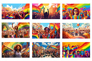 Gay Pride Parade LGBT, a Person Illustration by VetalStock (Thumbnail 2 of 3)