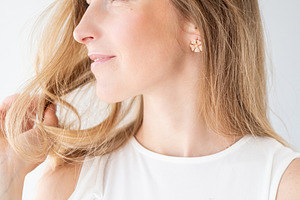 Female beauty playful relaxation woman touch hair, a Person Photo by Photo Drive Studio