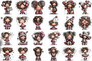 Watercolor New Year Girl Clipart, an Illustration by Sublimation Artist (Thumbnail 2 of 6)