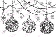 Christmas  ball lettering set, a Card Template by Tatianakost49 (Thumbnail 2 of 4)