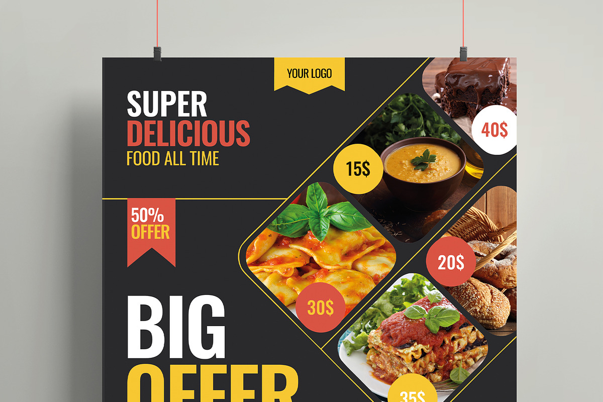 Super Delicious Food Menu Template, a Flyer Template by MightyDesign (Photo 2 of 6)