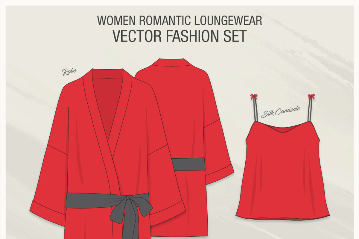 Women Romantic Loungewear, an Illustration by VECFASHION