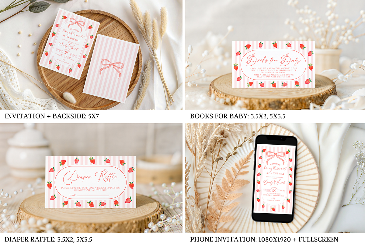 Someone Berry Sweet Shower Bundle, a Templates & Theme by Digital_Mind (Photo 2 of 8)