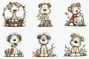 Whimsical easter dogs clipart, an Illustration by CreationArt (Thumbnail 3 of 7)