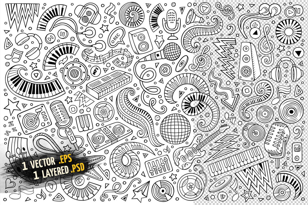 Disco Music Objects & Elements Set, an Object Graphic by BALABOLKA (Photo 3 of 4)