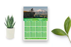 Modern One Page Wall Calendar 2024