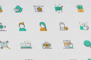 Set of modern Color Line Design icon, an Outline Icon by Creative Graphics (Thumbnail 2 of 4)