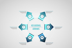 Hexagonal Arrow Infographic