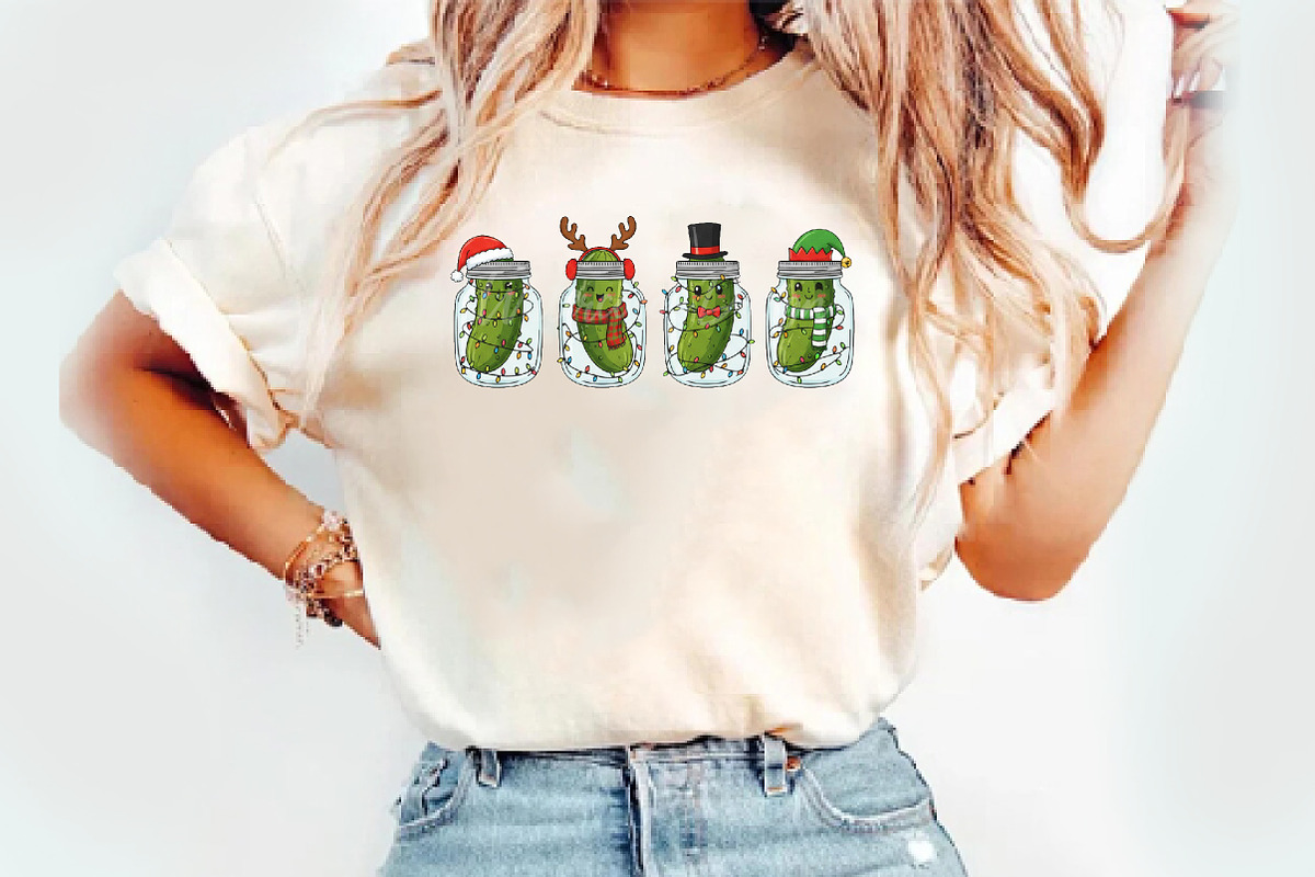 Funny Christmas Pickle Png, an Illustration by Watercolor design (Photo 3 of 3)