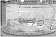 Virtual TV Studio Chat Set 20, an Architecture 3D Model by akerStudio (Thumbnail 7 of 26)