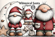 Whimsical Christmas Santa Clipart, an Illustration by Dream Creation (Thumbnail 1 of 7)