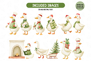 Christmas Goose Watercolor Set, an Illustration by TatiMockup (Thumbnail 3 of 8)
