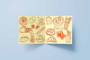 Bakery and Bread line art, a Food Illustration by Carpet Tapete Pretzel (Thumbnail 2 of 5)