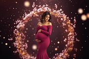 Floral Ring Backdrops Maternityshoot, a Background Graphic by Chipshpow Graphics (Thumbnail 13 of 13)