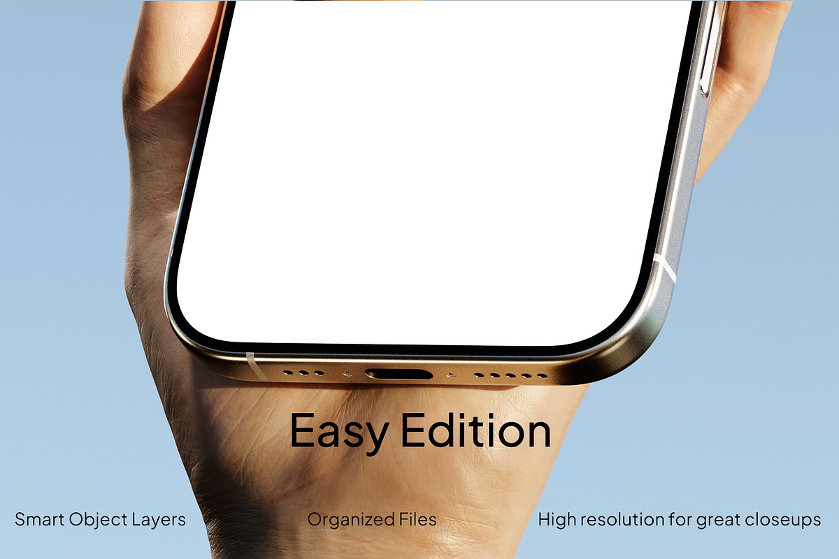 Hands Phone Mockups, an iPhone Mockup by Croma Studio (Photo 2 of 5)