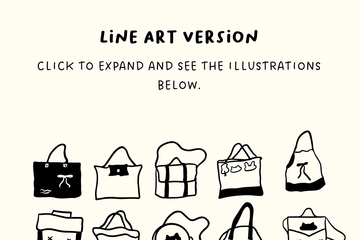 92+ Minimalist Fashion Bag Set, an Object Illustration by The Journey Atelier (Photo 5 of 5)