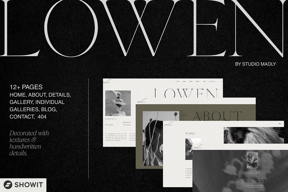 Lowen Showit Website Template, an App Template by Studio Madly (Photo 3 of 5)