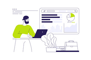 SEO analysis software abstract, a Technology Illustration by Visual Generation