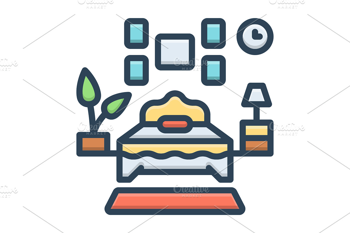 Rooms cabin color icon, a Duotone Icon by Creative priyanka
