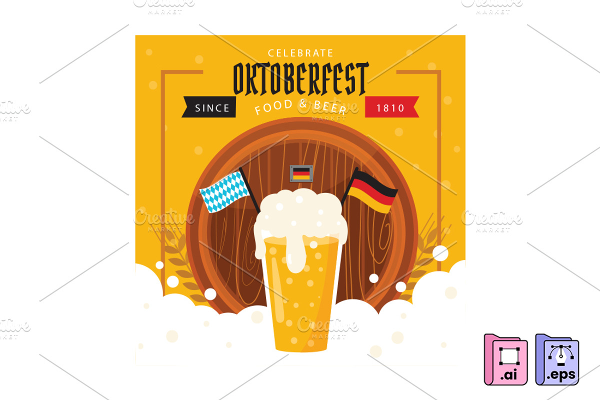 Oktoberfest Beer Illustration, a Food Illustration by MISS CHATZ (Photo 2 of 3)