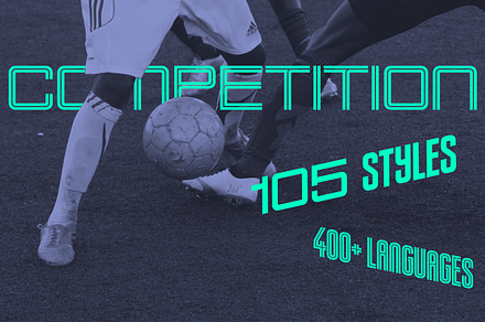 Competition Complete, a Sans Serif Font by Sportsfonts