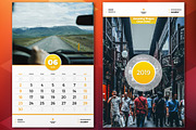 Wall Calendar 2019, a Stationery Template by AntartStock (Thumbnail 3 of 4)