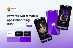 Rewards Wallet App Onboarding UI Kit, an UI Kit Template by DesignBox
