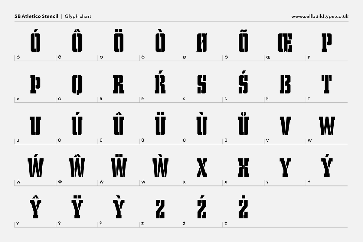 Atletico - Stencil font, a Slab Serif Font by SelfBuild Type (Photo 7 of 11)