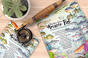 Amazon Fishing Watercolor, an Illustration by Graphobia (Thumbnail 9 of 11)