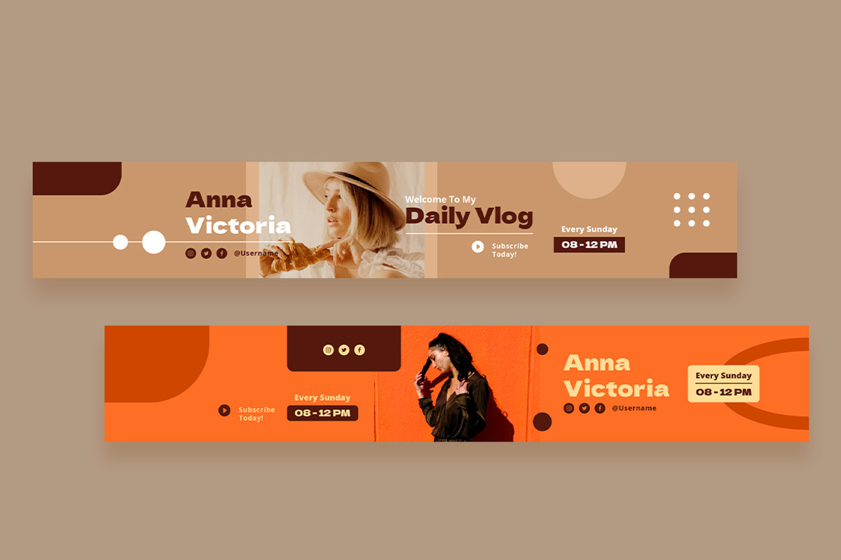Daily Vlog Youtube Cover, a Social Media Template by Rahardi Creative (Photo 2 of 4)