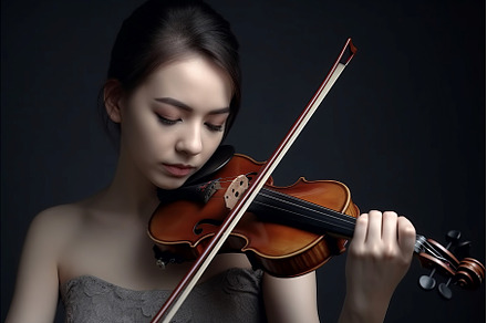 Woman playing violin. Generate Ai, an Arts & Entertainment Photo by Ylivdesign