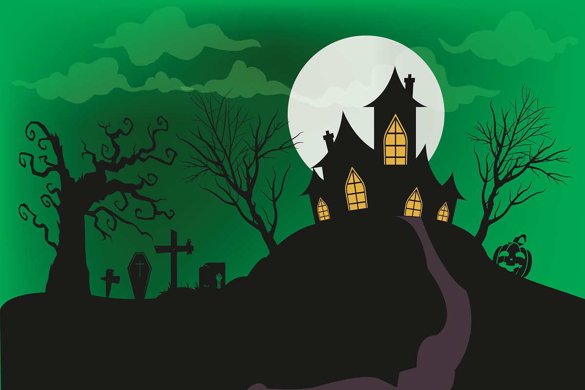 Halloween Landscape, a Background Graphic by Sohan Artistry (Photo 1 of 3)