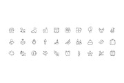 100 Christmas Hand Drawn Icons, an Outline Icon by Creative Stall (Thumbnail 3 of 3)