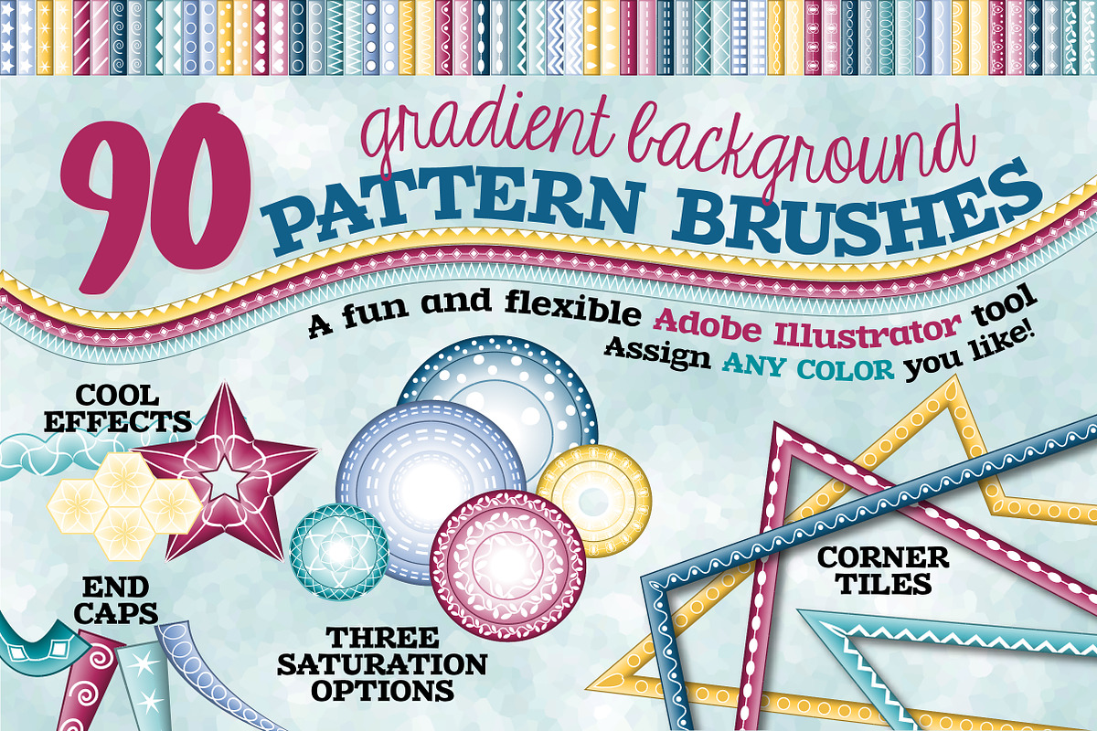 Gradient Background Pattern Brushes, a Brush Add-On by IMQ Creative (Photo 1 of 5)