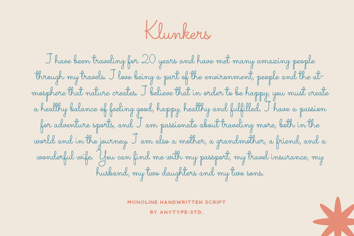 Klunkers Script, a Script Font by Any-Type® Foundry (Photo 3 of 7)