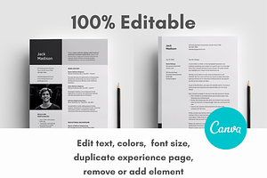 Resume CV Canva Template