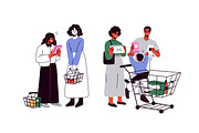 People with shopping carts set, a Person Illustration by Good Studio (Thumbnail 2 of 8)