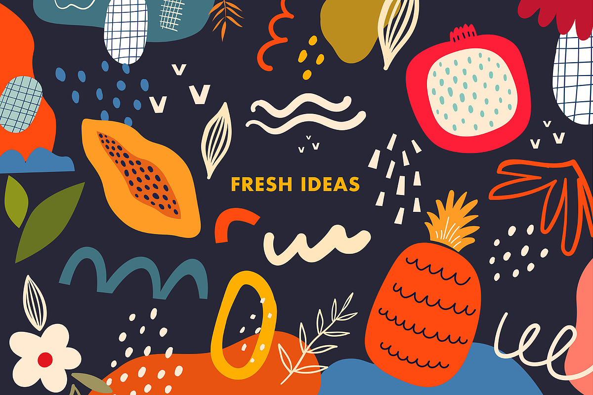 Fresh seamless patterns + posters, a Decorative Illustration by MoleskoStudio (Photo 4 of 21)