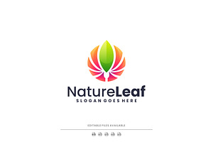 Modern Gradient Nature Leaf Logo, a Branding & Logo Template by Artnivora.Std
