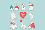 Polar Bears, Christmas illustrations, an Illustration by Marish (Thumbnail 2 of 8)