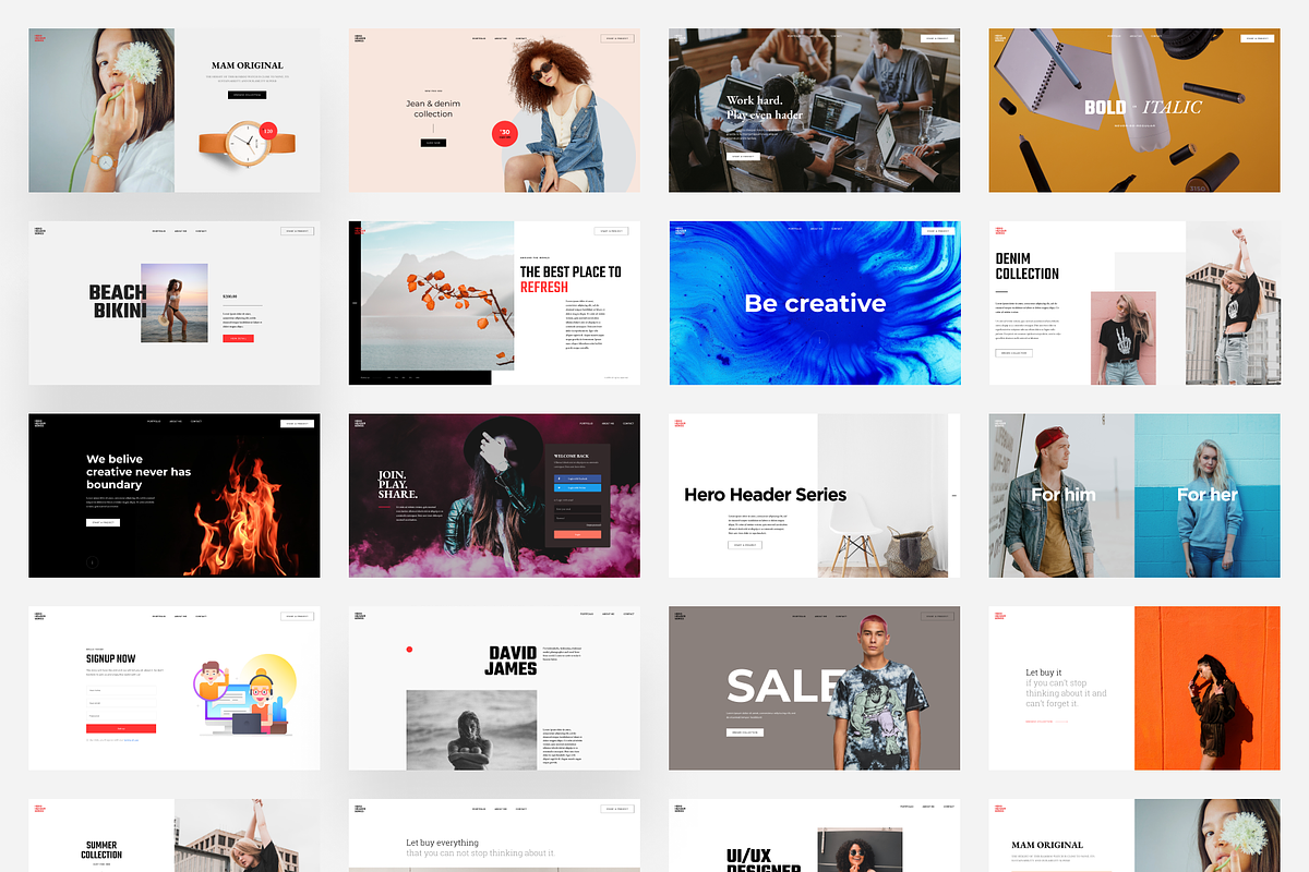 40 Hero Headers for website - Figma, an UI Kit Template by Laingockien (Photo 2 of 2)