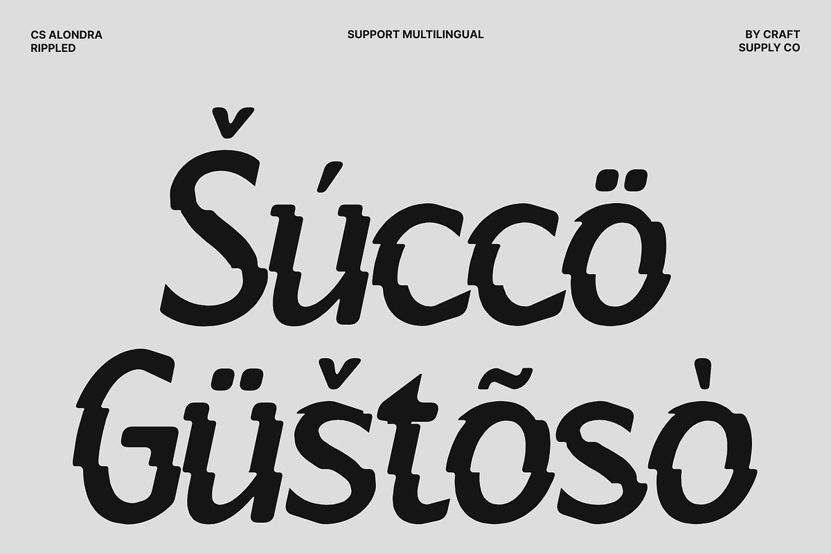 CS Alondra Rippled, a Sans Serif Font by Craft Supply Co. (Photo 7 of 8)