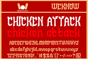 Chicken Attack font, a Font by weknow (Thumbnail 1 of 8)