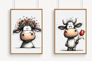 Whimsical Easter Cow Clipart, an Illustration by Libby Wishes (Thumbnail 4 of 6)