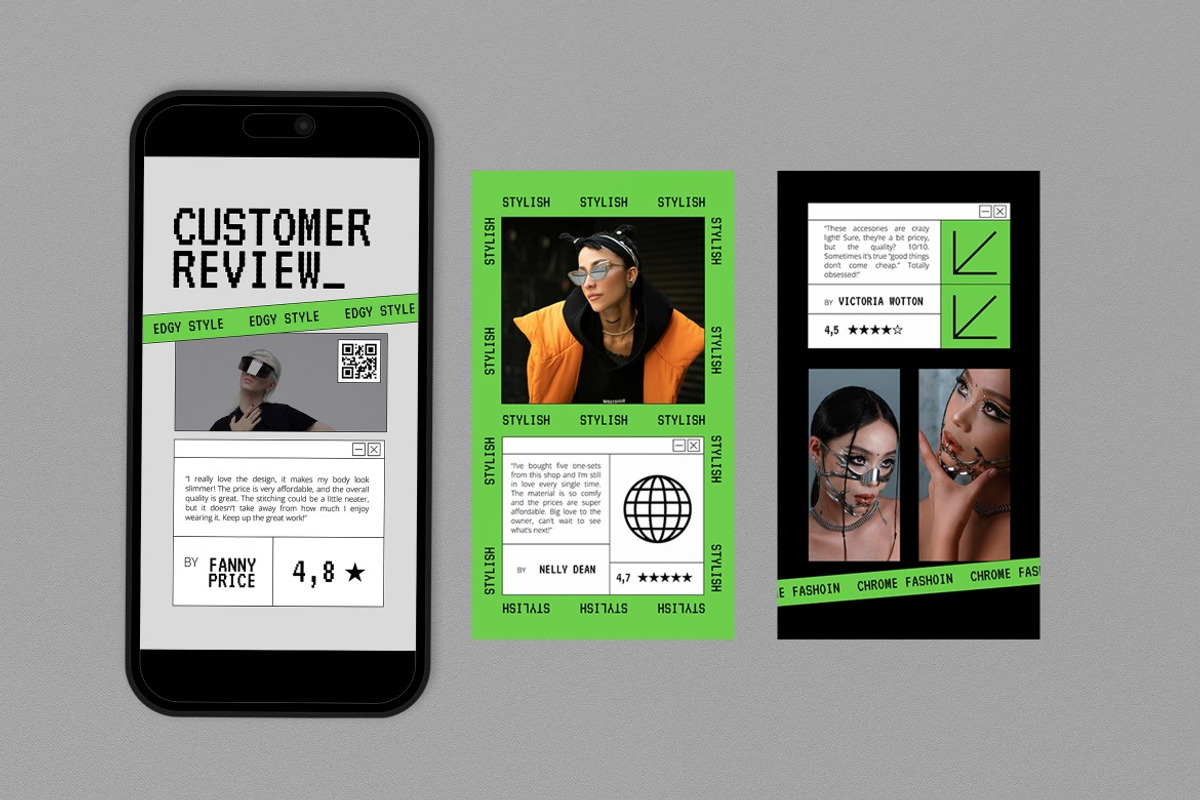 Client Testimonial Instagram Set preview 3